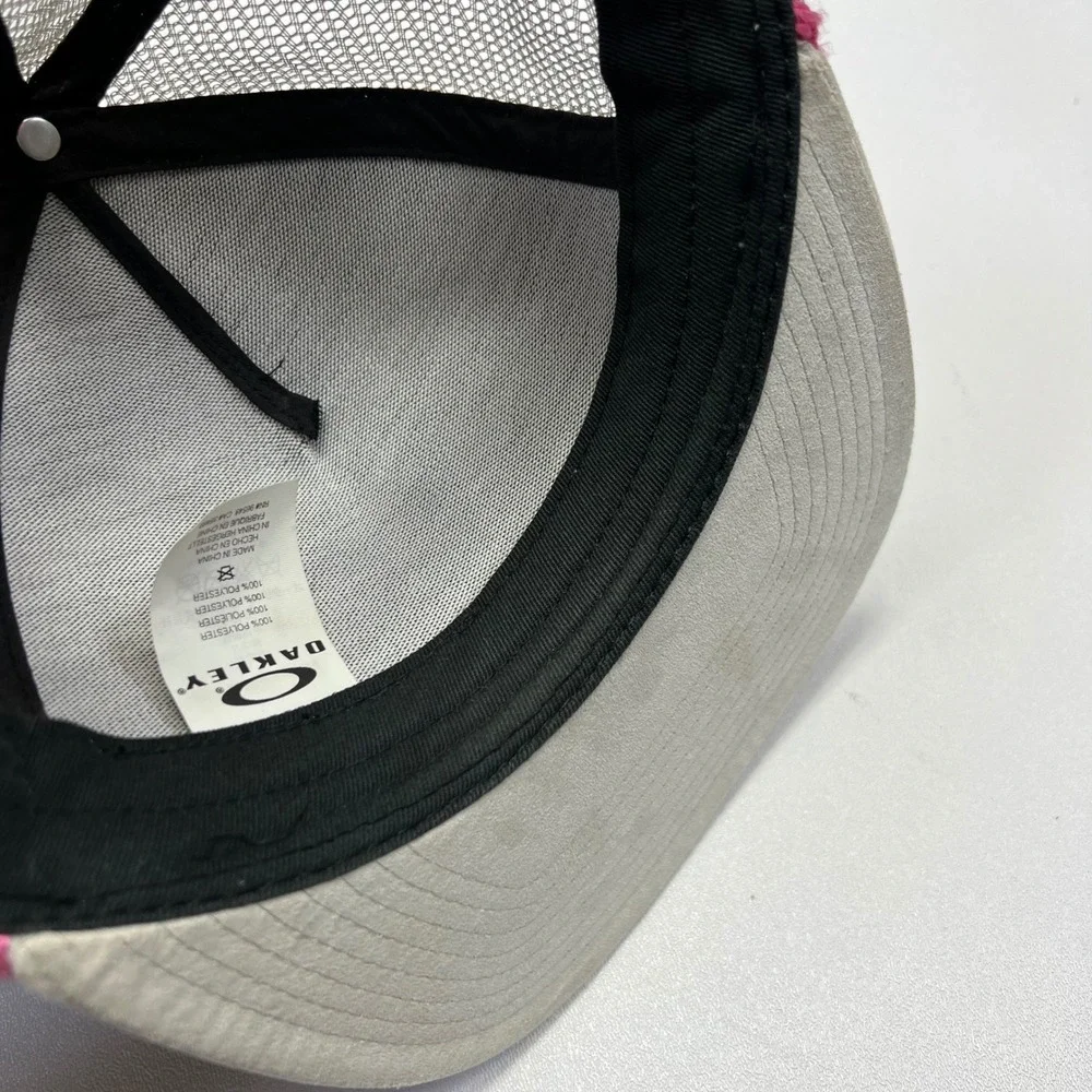 Oakley Factory Pilot Rope Hat Blue Grey Pink Snapback Trucker Cap Mesh SP15‎